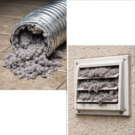 Clogged dryer vent hose